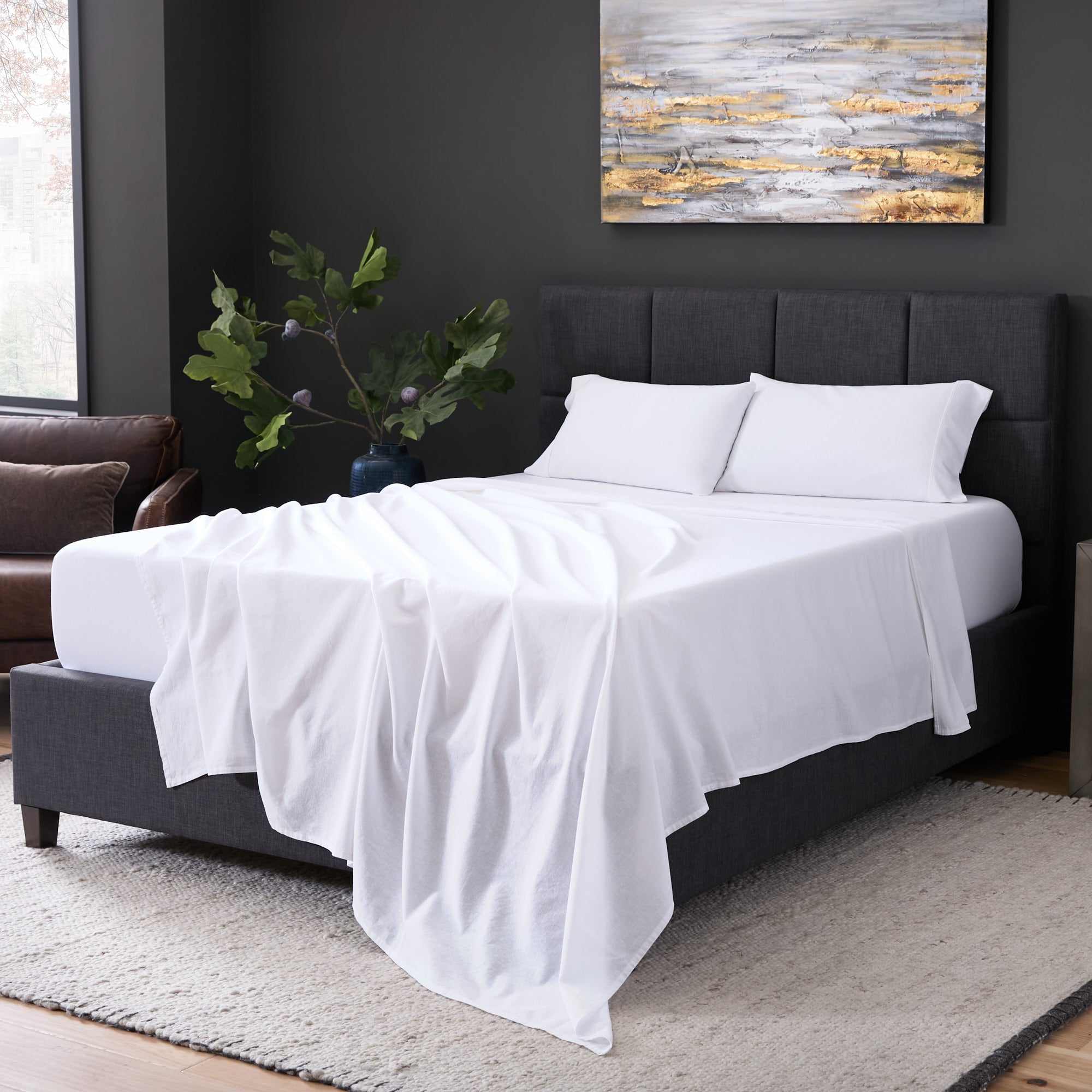 Linen-Blend Sheet Set
