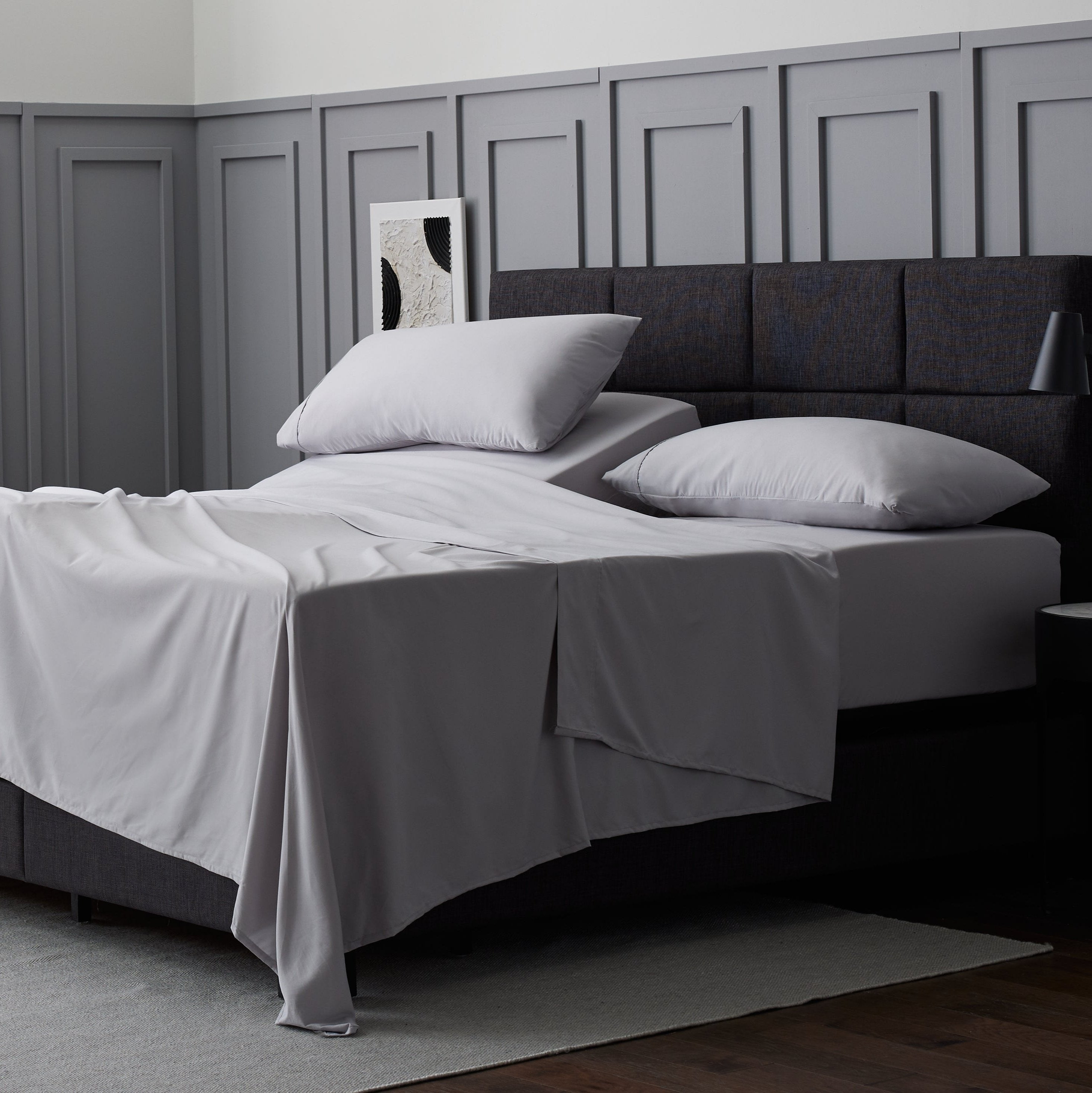 AmazonBasics Lightweight Microfiber Twin Sheet Set – Cream Color With 14