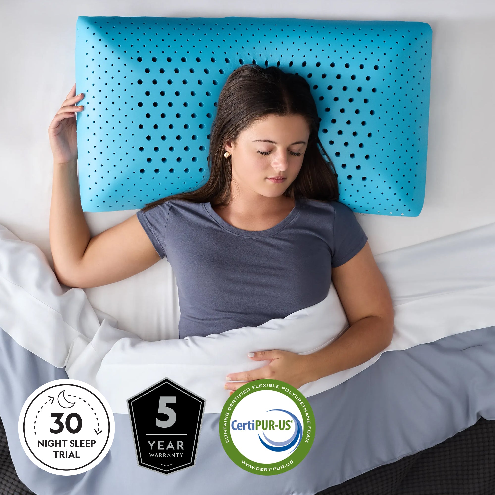 Zoned Dough® Pillow for Better Neck Support & Spinal Alignment